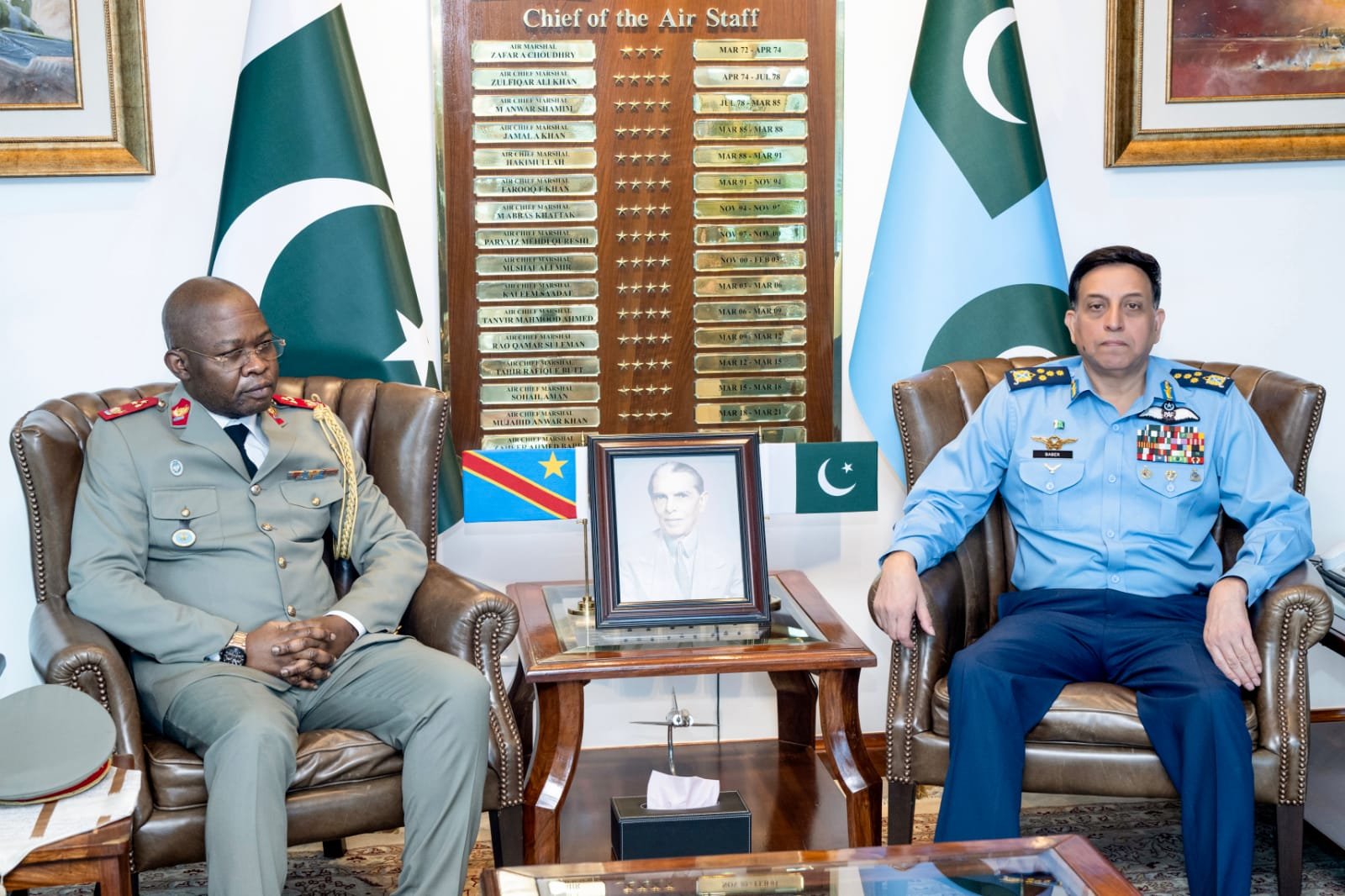 جمہوریہ کانگو کے اعلیٰ سطحی دفاعی وفد کی سربراہ پاک فضائیہ سے ملاقات